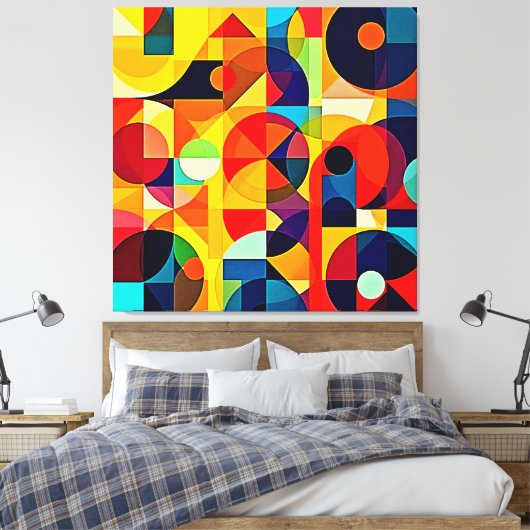 Toile Conception de géométrie de couleur Bauhaus (Insitu(Chambre))