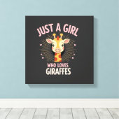 Toile Conception de girafe drôle pour femmes filles safa (Insitu (Plancher de Bois))