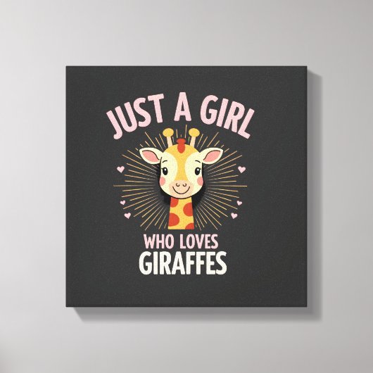 Toile Conception de girafe drôle pour femmes filles safa (Recto)