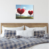 Toile Conception de la Saint Valentin, Coeur sur les arb (Insitu(Chambre))
