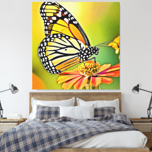 Toile Conception de la succion du papillon monarque
