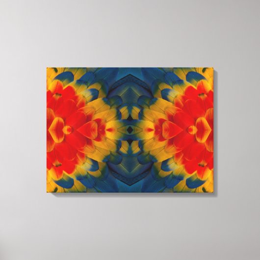 Toile Conception de l'ara rouge kaléidoscope (Recto)