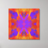 Toile Conception de l'art graphique abstrait orange viol (Recto)