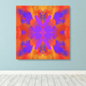 Toile Conception de l'art graphique abstrait orange viol (Insitu (Plancher de Bois))