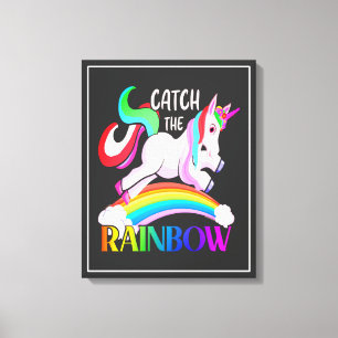 Toile Conception de licorne arc-en-ciel Catch