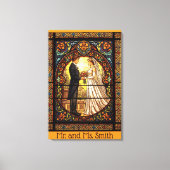 Toile Conception de mariage dans un style de vitrail tra (Recto)