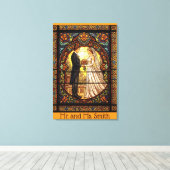 Toile Conception de mariage dans un style de vitrail tra (Insitu (Plancher de Bois))