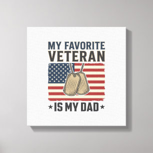 Toile Conception de médailles patriotiques pour papa vét