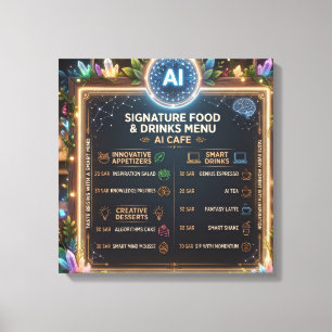 Toile Conception de menu de café fantastique sur le thèm