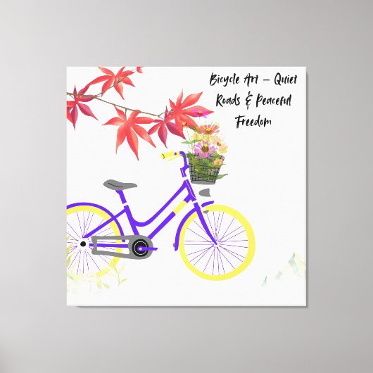Toile Conception de motivation de bicyclette florale (Recto)