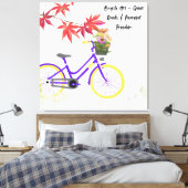 Toile Conception de motivation de bicyclette florale (Insitu(Chambre))