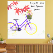 Toile Conception de motivation de bicyclette florale (Insitu(Salon))