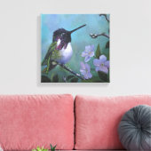 Toile Conception de mur d'oiseau-mouche mignon branche d (Insitu(Salon))