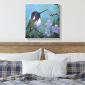 Toile Conception de mur d'oiseau-mouche mignon branche d (Insitu(Chambre))