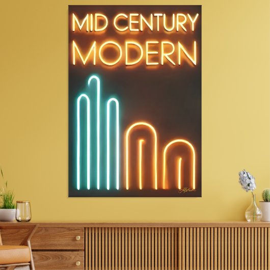 Toile Conception de néon d'art moderne du milieu du sièc (Insitu(Salon))