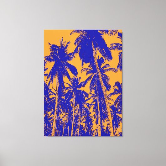 Toile Conception de palmiers tropicaux (Recto)
