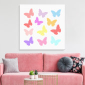 Toile Conception de papillons multicolores (Insitu(Salon))