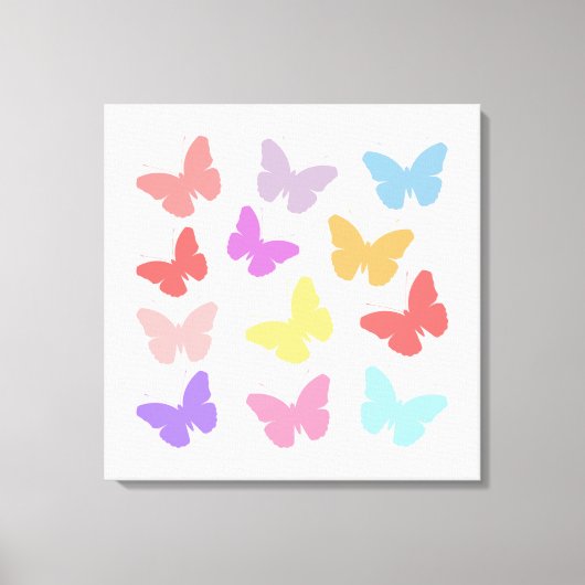 Toile Conception de papillons multicolores (Recto)