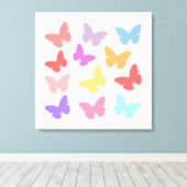 Toile Conception de papillons multicolores (Insitu (Plancher de Bois))