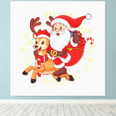 Toile **"Conception de Père Noël ludique – Amusant et Fe (Insitu (Plancher de Bois))