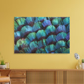 Toile Conception de plume de faisan bleu-vert (Insitu(Salon))
