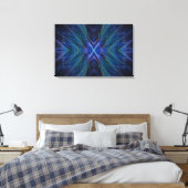 Toile Conception de plume fractale bleue (Insitu(Chambre))