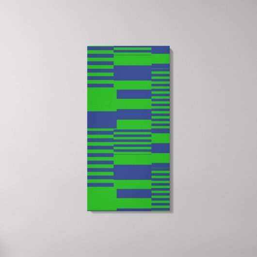 Toile Conception de rayures patchwork bleu vert  (Recto)