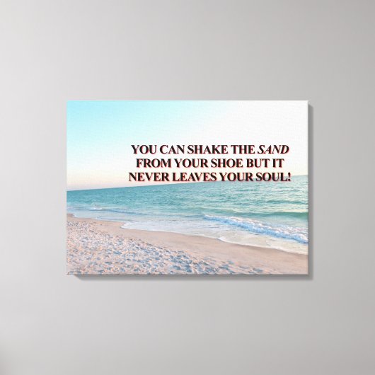 Toile Conception de rivage soulful secouez le sable (Recto)