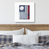 Toile Conception de T-shirt de drapeau de papa de baseba (Insitu(Chambre))