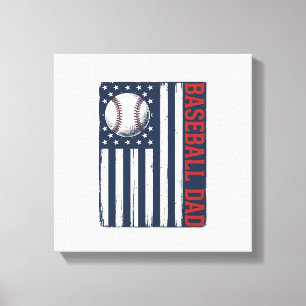 Toile Conception de T-shirt de drapeau de papa de baseba
