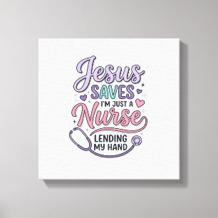 Toile Conception de t-shirt Jésus Sauve l'infirmière Fai