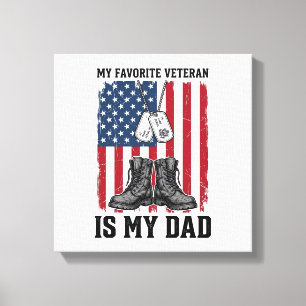 Toile Conception de t-shirt patriotique Mon père est mon