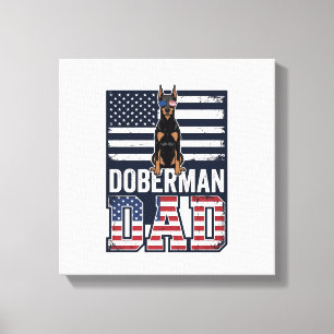 Toile Conception de T-shirt pour chien patriotique Dober