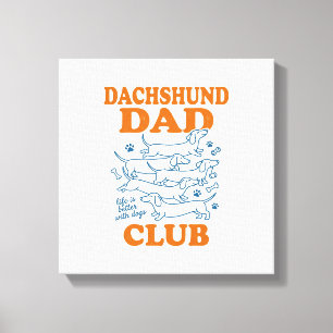 Toile Conception de T-shirt pour club de papas teckel vi