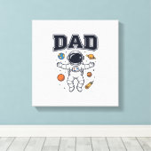 Toile Conception de T-shirt Vector Space Astronaute Papa (Insitu (Plancher de Bois))