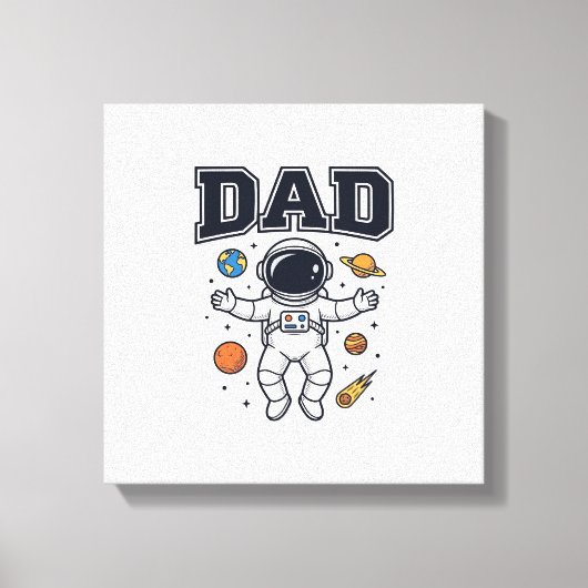 Toile Conception de T-shirt Vector Space Astronaute Papa (Recto)