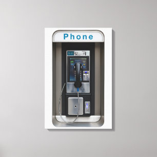 Toile Conception de téléphone public rétro, Art de cabin