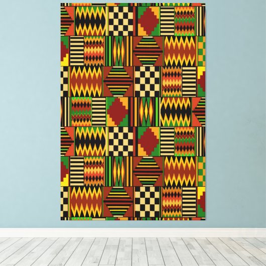 Toile Conception de tissu Royal Kente en Afrique (Insitu (Plancher de Bois))