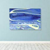 Toile conception de tourbillon bleu abstrait contemporai (Insitu (Plancher de Bois))