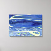 Toile conception de tourbillon bleu abstrait contemporai (Recto)