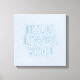Toile Conception de typographie chrétienne Jésus aime 