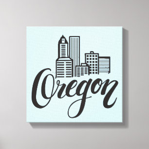Toile Conception de typographie de l'Orégon
