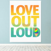 Toile Conception de typographie Rétro Fierté Amour à hau (Insitu (Plancher de Bois))