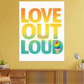 Toile Conception de typographie Rétro Fierté Amour à hau (Insitu(Salon))