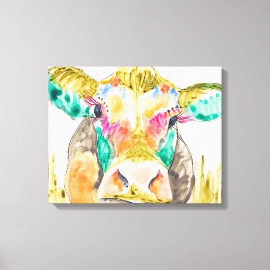 Toile Conception de vache colorée (Recto)