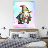 Toile Conception de vache Gnome de Noël-83456 (Insitu(Chambre))