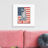 Toile Conception de vecteur de chat patriotique Cat Dadd (Insitu(Salon))