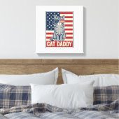 Toile Conception de vecteur de chat patriotique Cat Dadd (Insitu(Chambre))