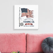 Toile Conception de vecteur de drapeau de pêche patrioti (Insitu(Salon))