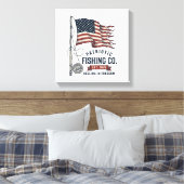 Toile Conception de vecteur de drapeau de pêche patrioti (Insitu(Chambre))